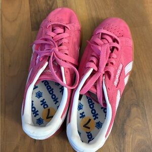 Reebok Pink and White Women's Sneakers